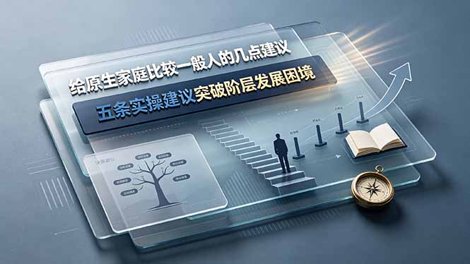付费文章：给原生家庭比较一般人的几点建议，五条实操建议突破阶层发展困境-钱途社