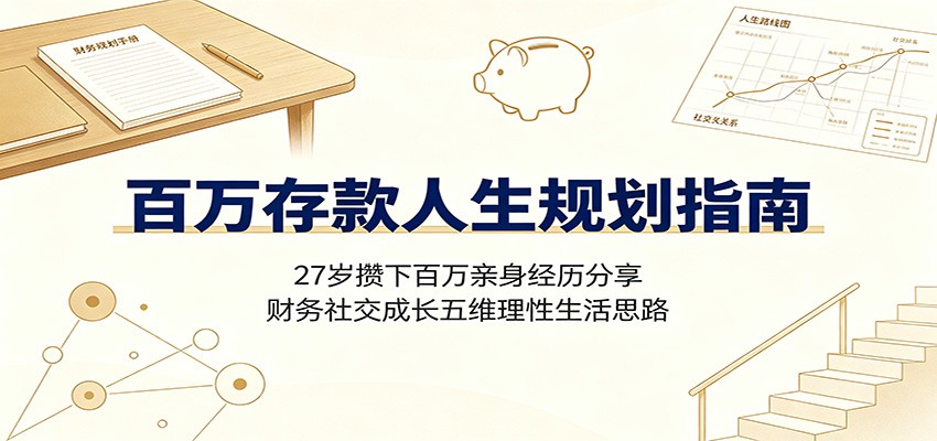 百万存款人生规划指南：27岁攒下百万亲身经历分享，财务社交成长五维理性生活思路-钱途社