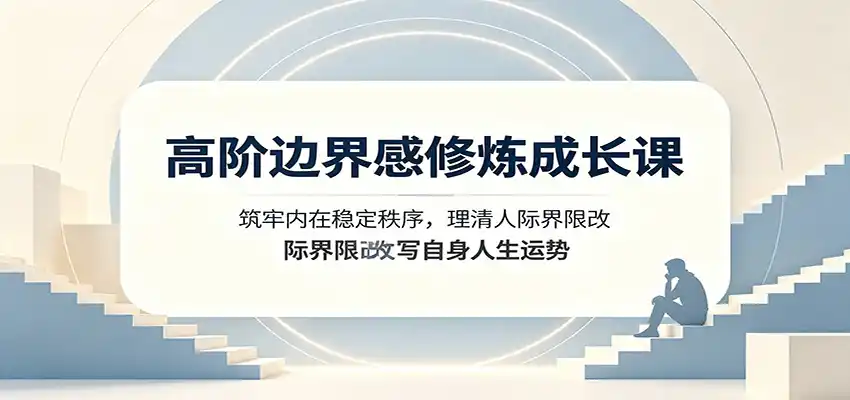 高阶边界感修炼成长课：筑牢内在稳定秩序，理清人际界限改写自身人生运势-钱途社