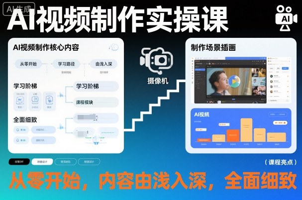 AI视频制作实操课，从零开始，内容由浅入深，全面细致-钱途社