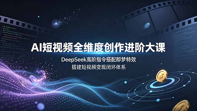 AI短视频全维度创作进阶大课，DeepSeek高阶指令搭配即梦特效，搭建短视频变现闭环体系-钱途社