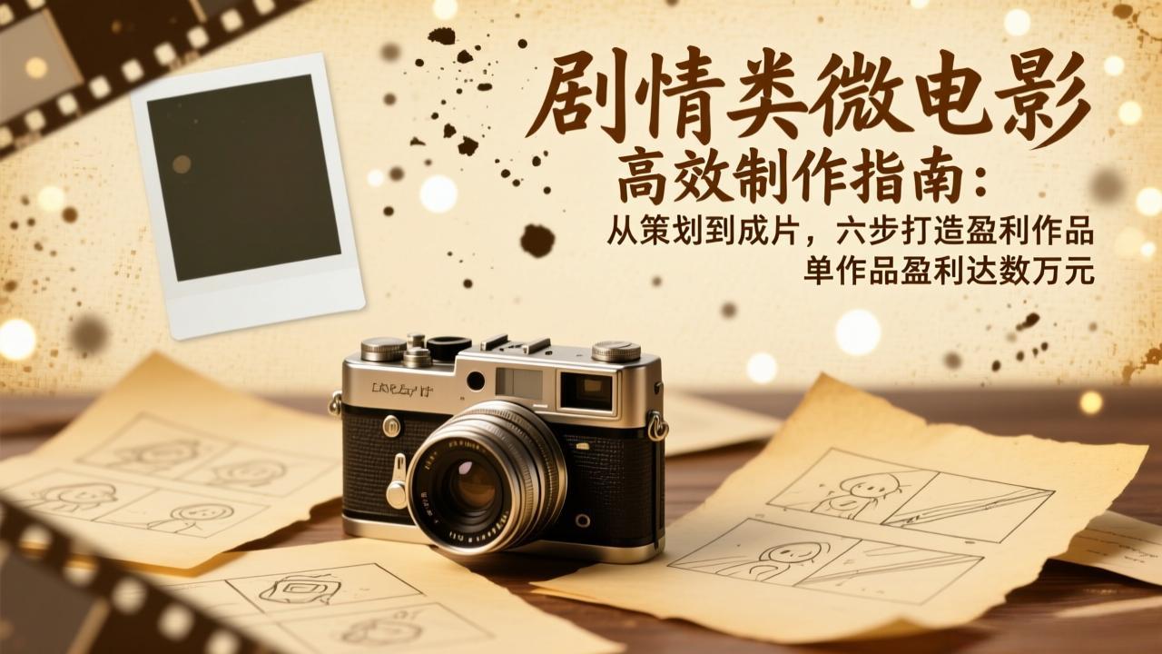 剧情类微电影高效制作指南：从策划到成片，六步打造盈利作品，单作品盈利达数万元-钱途社