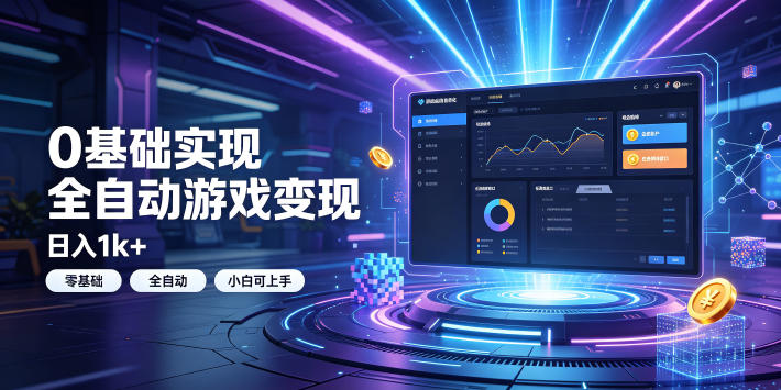0基础实现全自动游戏变现，日入1k+，小白直接上手搞钱！【揭秘】-钱途社