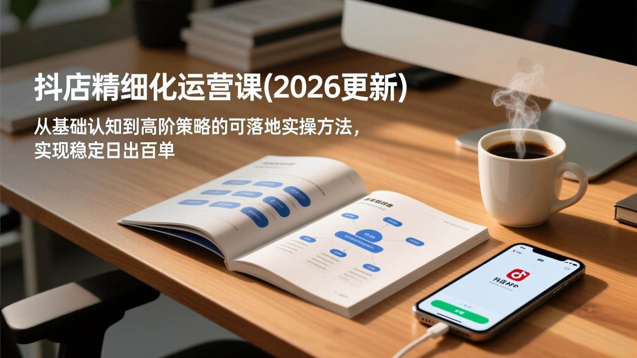 （18421期）抖店精细化运营课(更新5月)，从基础认知到高阶策略的可落地实操方法，实现稳定日出百单-钱途社