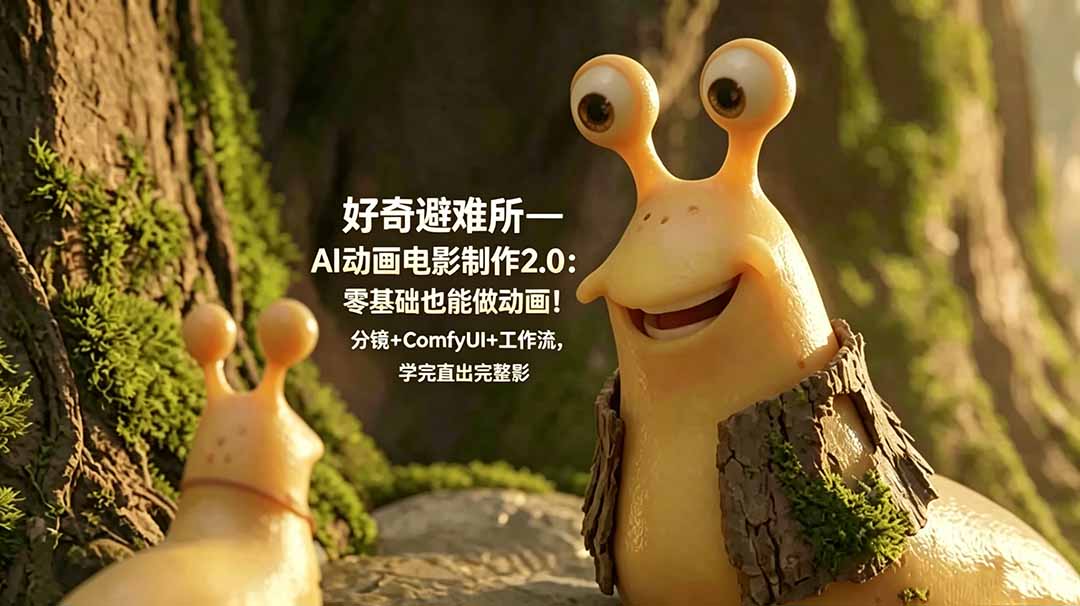好奇避难所—AI动画电影制作2.0：零基础也能做动画！分镜+ComfyUI+工作流，学完直出完整影片-钱途社
