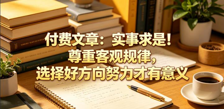 付费文章：实事求是！尊重客观规律，选择好方向努力才有意义-钱途社