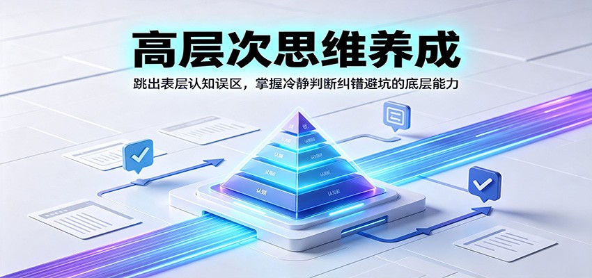 高层次思维养成：跳出表层认知误区，掌握冷静判断纠错避坑的底层能力-钱途社