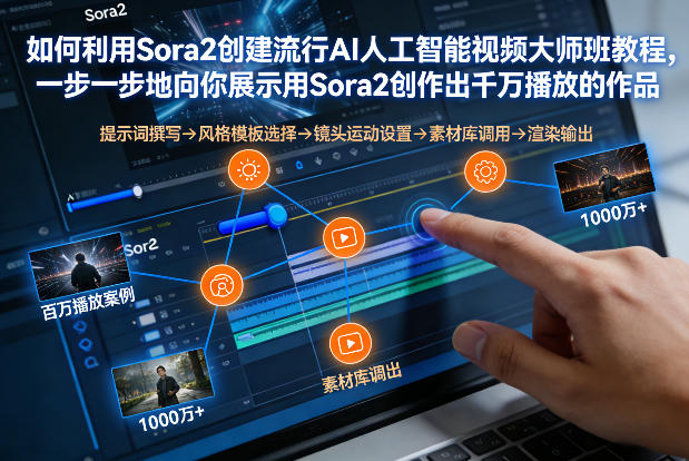 如何利用Sora2创建流行AI人工智能视频大师班，一步一步地向你展示用Sora2创作出千万播放的作品-钱途社