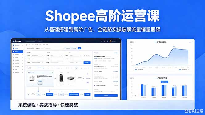 Shopee高阶运营课-2026年5月更新，从基础搭建到高阶广告，全链路实操破解流量销量瓶颈-钱途社