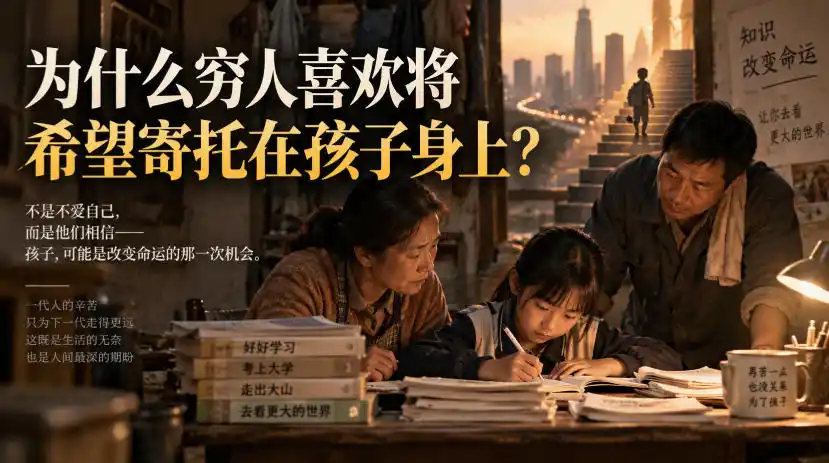某社群精品文章：为什么穷人喜欢将希望寄托在孩子身上？-钱途社