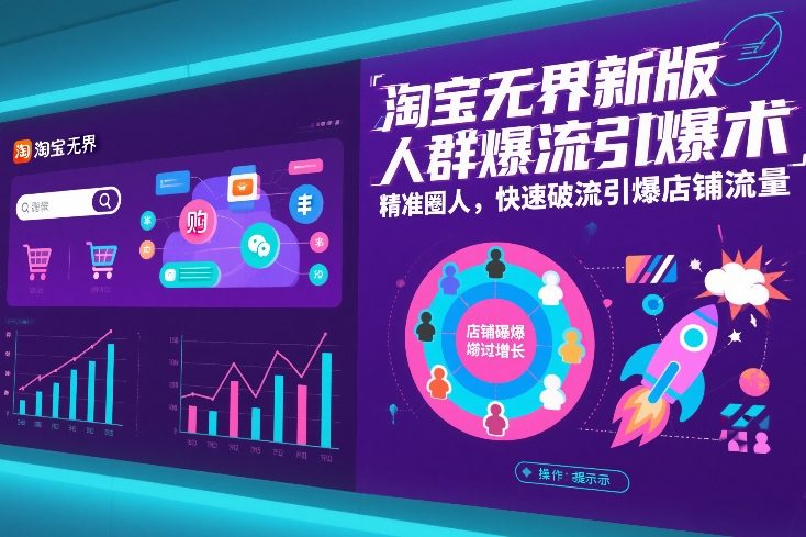 淘宝无界新版人群爆流引爆术，精准圈人，快速破流引爆店铺流量-钱途社