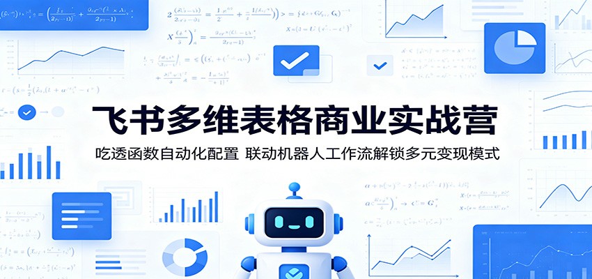 飞书多维表格商业实战营:吃透函数自动化配置,联动机器人工作流解锁多元变现模式-钱途社