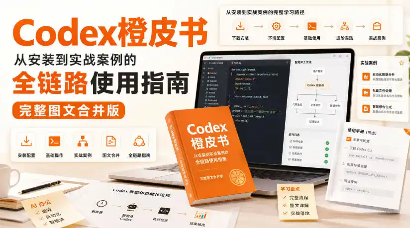 Codex橙皮书，从安装到实战案例的全链路使用指南，完整图文合并版-钱途社