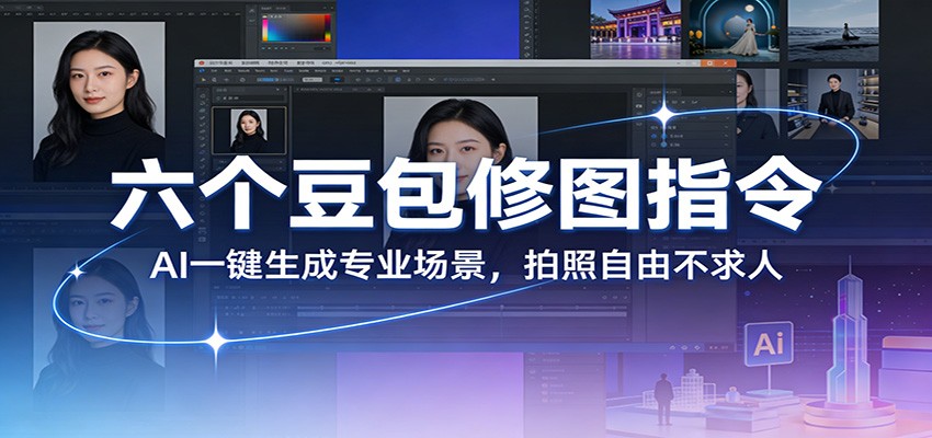 六个豆包修图指令：AI 一键生成专业场景，拍照自由不求人-钱途社