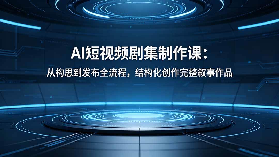 （18414期）AI短视频剧集制作课：从构思到发布全流程，结构化创作完整叙事作品-钱途社