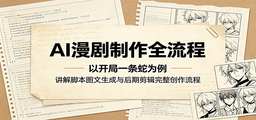 AI漫剧制作全流程：以开局一条蛇为例，讲解脚本图文生成与后期剪辑完整创作流程-钱途社