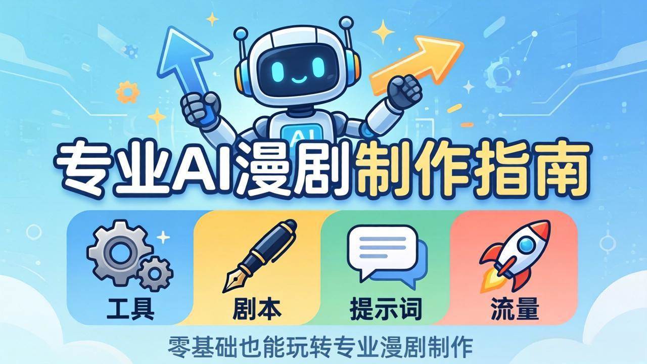 （18190期）专业AI漫剧制作指南：工具+剧本+提示词+流量全流程，零基础也能玩转专业漫剧制作-钱途社