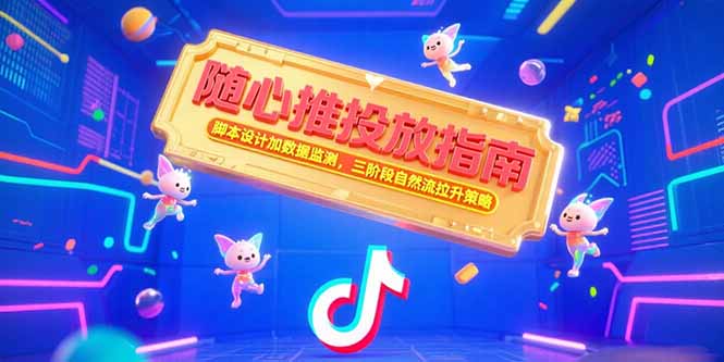 随心推投放指南,脚本设计加数据监测,三阶段自然流拉升策略-钱途社