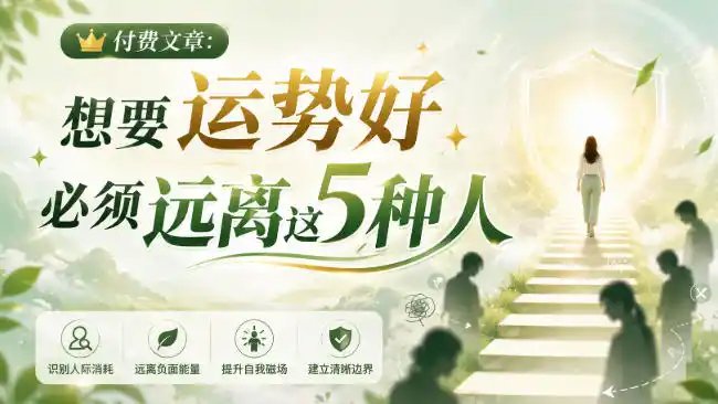 付费文章：想要运势好，必须远离这5种人-钱途社