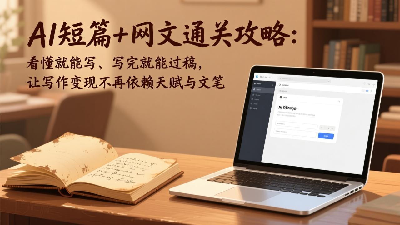 AI短篇+网文通关攻略：看懂就能写、写完就能过稿，让写作变现不再依赖天赋与文笔-钱途社