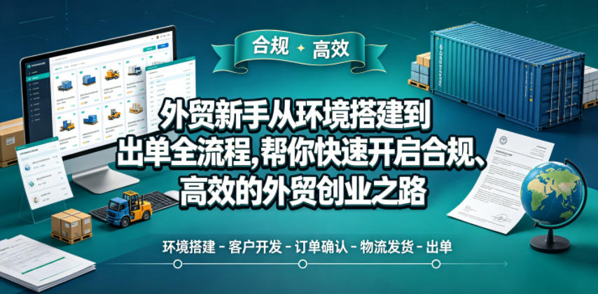 外贸新手从环境搭建到出单全流程，帮你快速开启合规、高效的外贸创业之路-钱途社