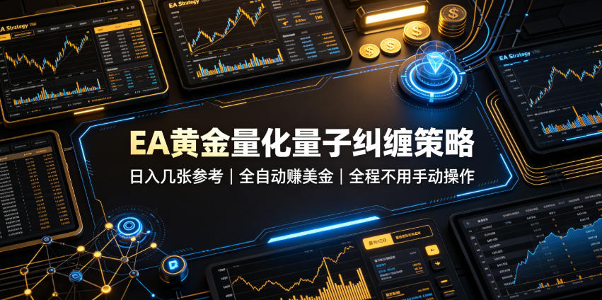 EA黄金量化量子纠缠策略，日入几张，全自动賺美金，全程不用手动操作！【揭秘】-钱途社