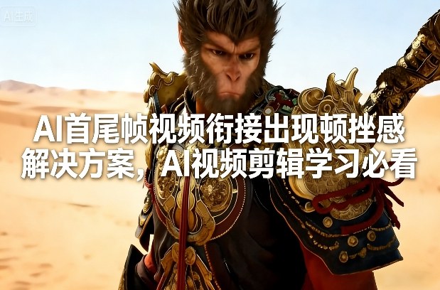 AI首尾帧视频衔接出现顿挫感解决方案,AI视频剪辑学习必看-钱途社