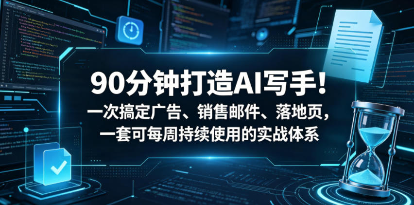 90分钟打造AI写手！一次搞定广告、销售邮件、落地页，一套可每周持续使用的实战体系【原创双语字幕】-钱途社