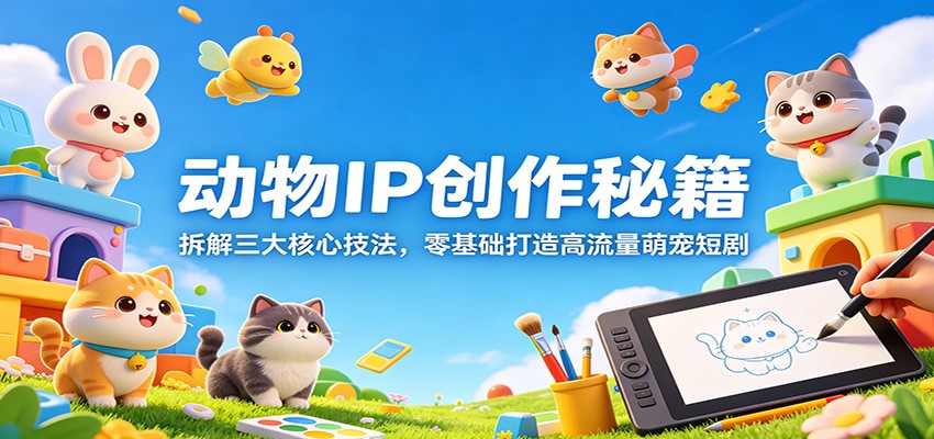动物IP创作秘籍：拆解三大核心技法，零基础打造高流量萌宠短剧-钱途社