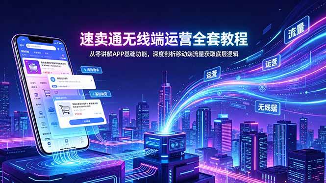（18904期）速卖通无线端运营全套教程，从零讲解APP基础功能，深度剖析移动端流量获取底层逻辑-钱途社