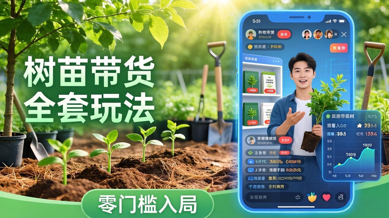 视频号AI树苗带货全套玩法：零门槛入局，掌握豆包、千问等AI工具制作树苗视频的全套流程-钱途社