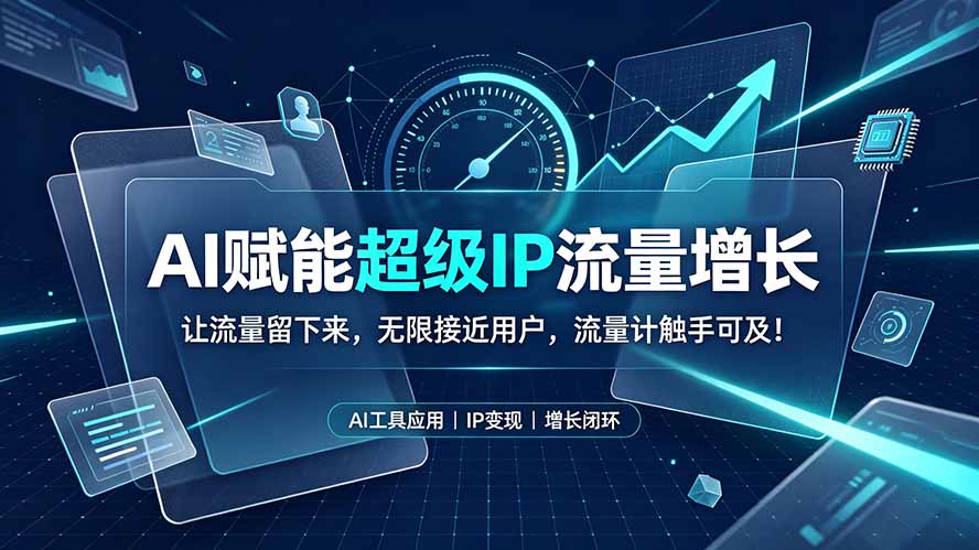 AI赋能超级IP流量增长：让流量留下来，无限接近用户，流量计触手可及！-钱途社