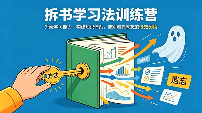 拆书学习法训练营，升级学习能力，构建知识体系，，告别看完就忘的低效阅读-钱途社