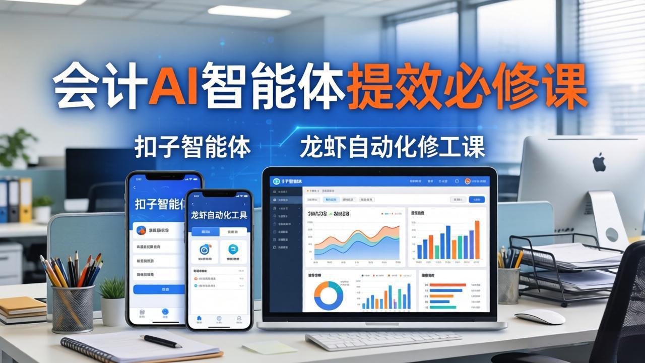 财务会计AI智能体提效必修课：扣子智能体+龙虾自动化+报表分析，一站式提升财务工作效率-钱途社