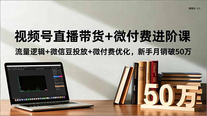 视频号直播带货+微付费进阶课：流量逻辑+微信豆投放+微付费优化，新手月销破50万-钱途社