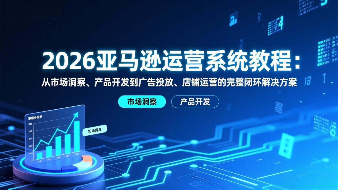 2026亚马逊运营系统教程：从市场洞察、产品开发到广告投放、店铺运营的完整闭环解决方案-钱途社
