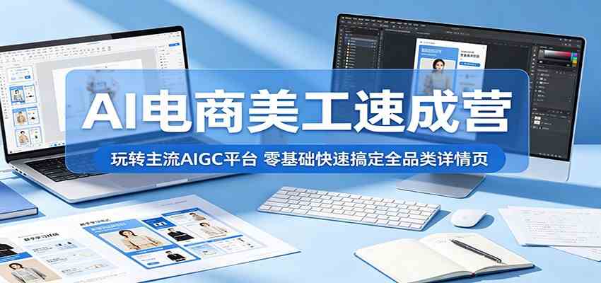 AI电商美工速成营：玩转主流AIGC平台，零基础快速搞定全品类详情页-钱途社