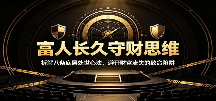 富人长久守财思维：拆解八条底层处世心法，避开财富流失的致命陷阱-钱途社