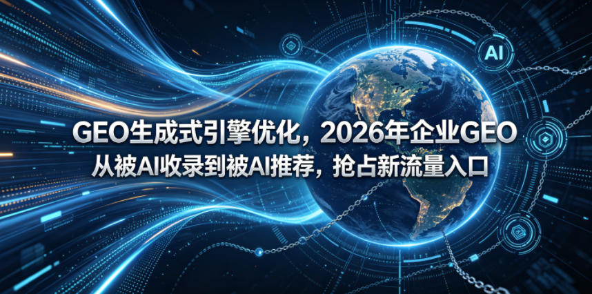 GEO生成式引擎优化，2026年企业GEO从被AI收录到被AI推荐，抢占新流量入口-钱途社