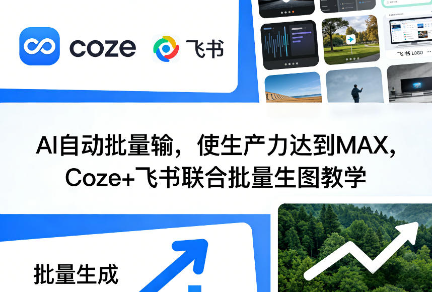 AI自动批量输，使生产力达到MAX，Coze+飞书联合批量生图教学-钱途社