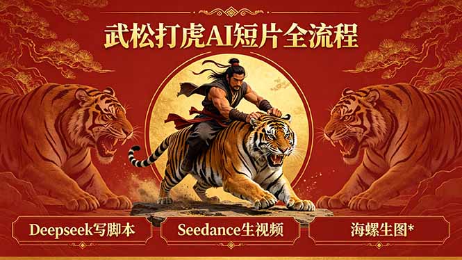 武松打虎AI短片全流程：Deepseek写脚本+Seedance生视频+海螺生图-钱途社