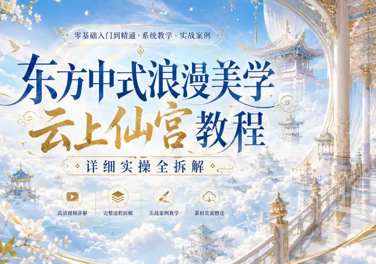 东方中式浪漫美学云上仙宫教程，详细实操全拆解-钱途社