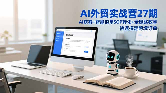 AI外贸实战营27期，AI获客+智能谈单+SOP转化+全链路教学，快速搞定跨境订单-钱途社