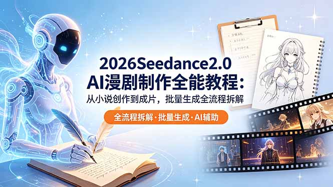 2026Seedance2.0 AI制作全能教程：从小说创作到成片，批量生成全流程拆解-钱途社