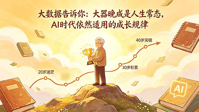 付费文章：大数据告诉你：大器晚成是人生常态，AI 时代依然适用的成长规律-钱途社