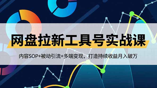 网盘拉新工具号实战课，内容SOP+被动引流+多端变现，打造持续收益月入破万-钱途社