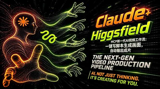 Claude+Higgsfield MCP新一代AI视频工作流：一键写脚本生成画面，自动输出成片-钱途社