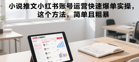 小说推文小红书账号运营快速爆单实操，这个方法，简单且粗暴-钱途社