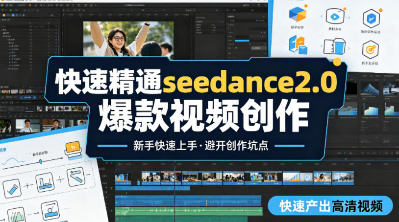快速精通seedance2.0爆款视频创作，快速产出高清视频，避开大量创作坑点，新手也能快速上手-钱途社