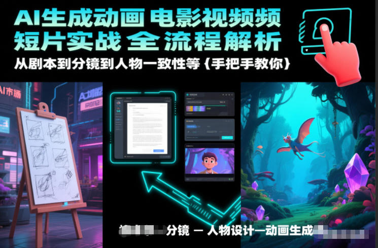 AI生成动画电影视频短片实战全流程解析,从剧本到分镜到人物一致性等手把手教你-钱途社